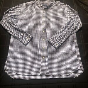 Polo Ralph Lauren Performance Men's Sz:4XB Blue/White Check Button Down Shirt
